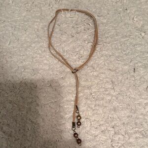 Hand Crafted Tan and Brown Beaded Necklace